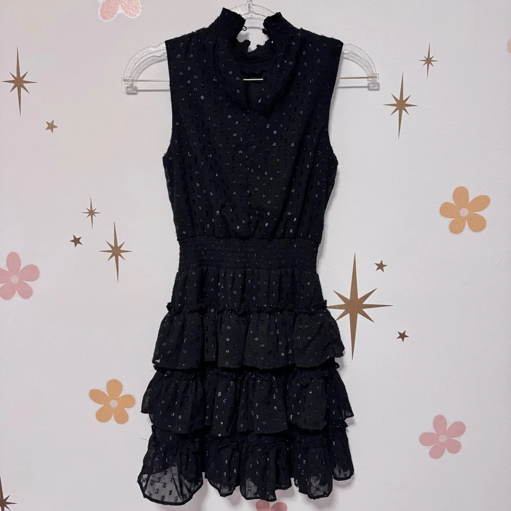 Altar'd State Navy Ruffled Mini Dress - Picture 2 of 5